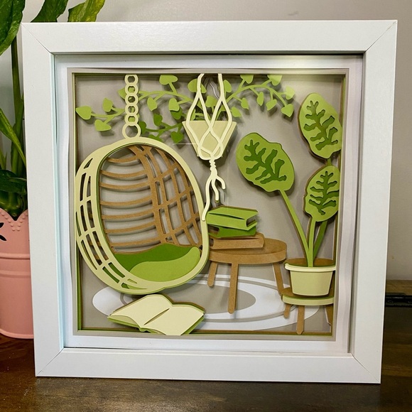 3D Boho Reading Shadowbox - Picture 5 of 9